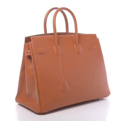 Hermes Swift Birkin Shadow 35 Gold 3 of 12