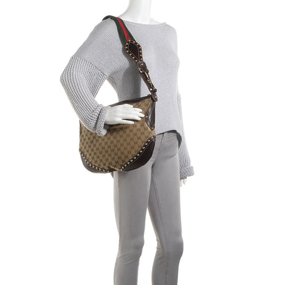 Gucci Monogram Pelham Studded Shoulder Bag Brown 2 of 7