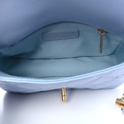 Chanel Iridescent Caviar Quilted Mini My Perfect Flap Light Blue 5 of 9