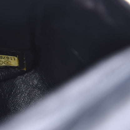 Chanel Denim Striped Quilted Medium Double Flap Navy White 7 of 11