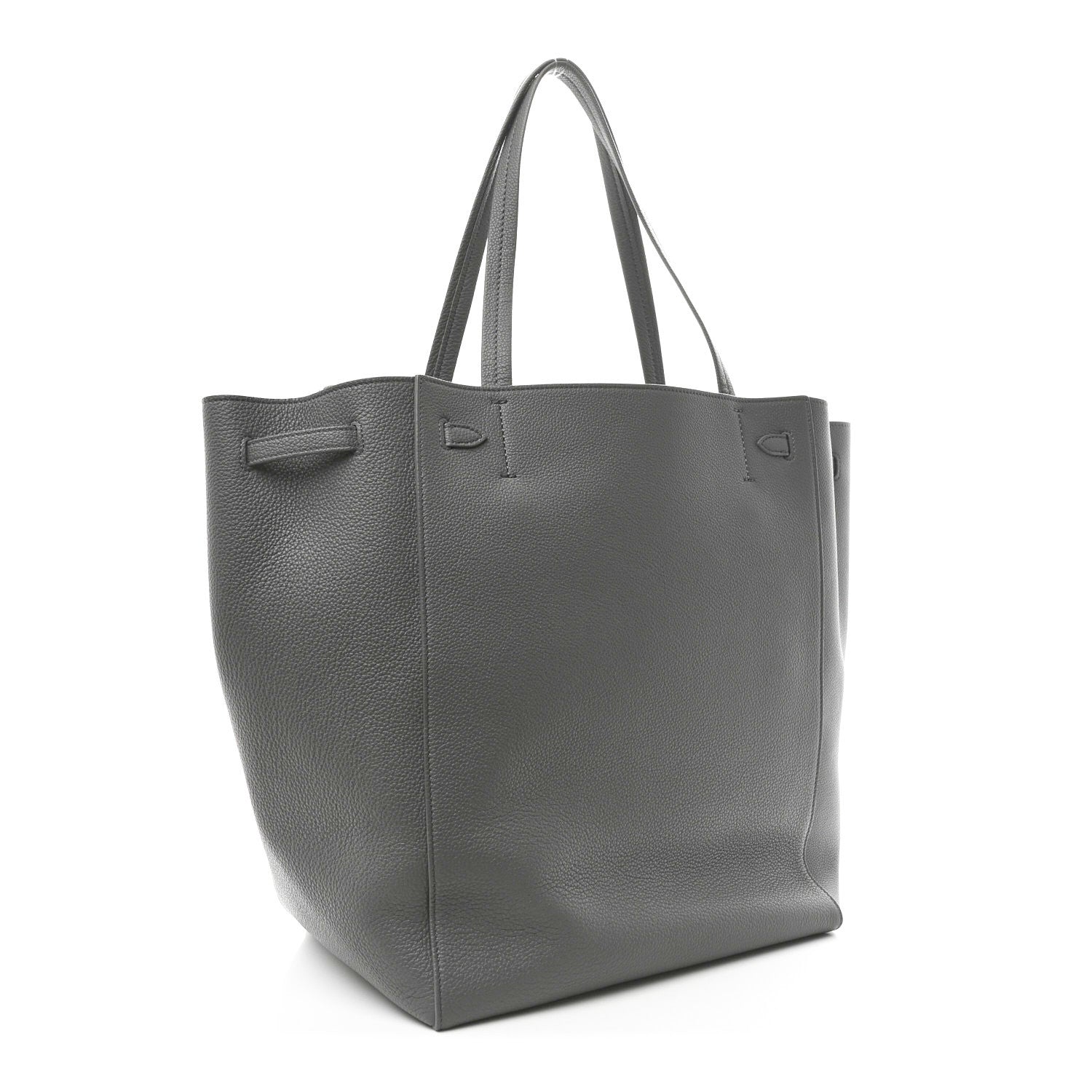 Celine Soft Grained Calfskin Medium Belt Cabas Phantom Grey 3 of 10