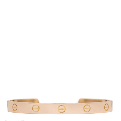 Cartier 18K Pink Gold LOVE Cuff Bracelet 18 1 of 5