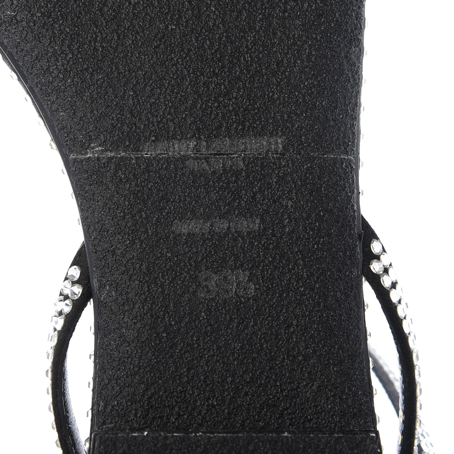 Saint Laurent Calfskin Studded Raso Seta Sandals 39.5 Black 7 of 9