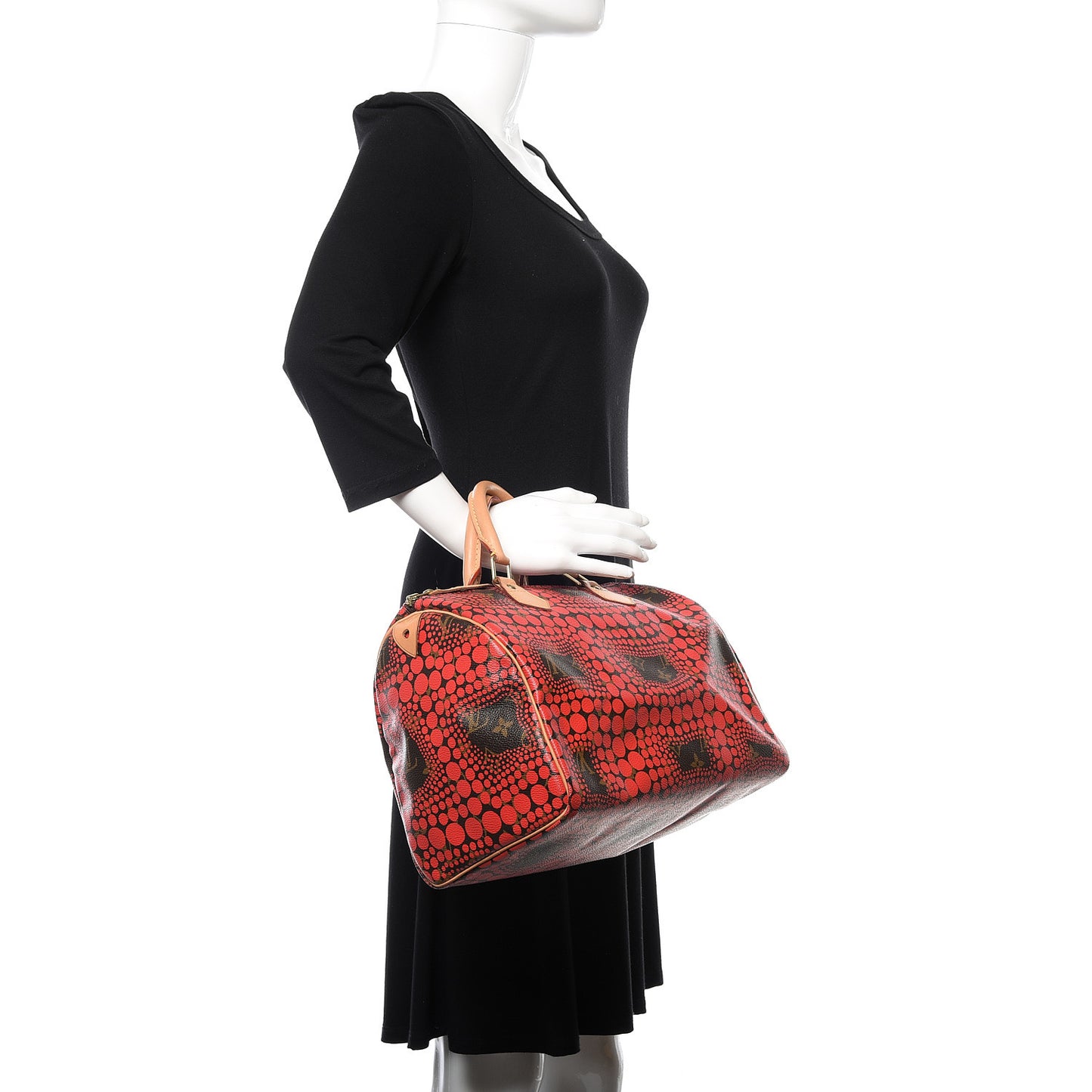 Monogram Kusama Town Speedy 30 Red