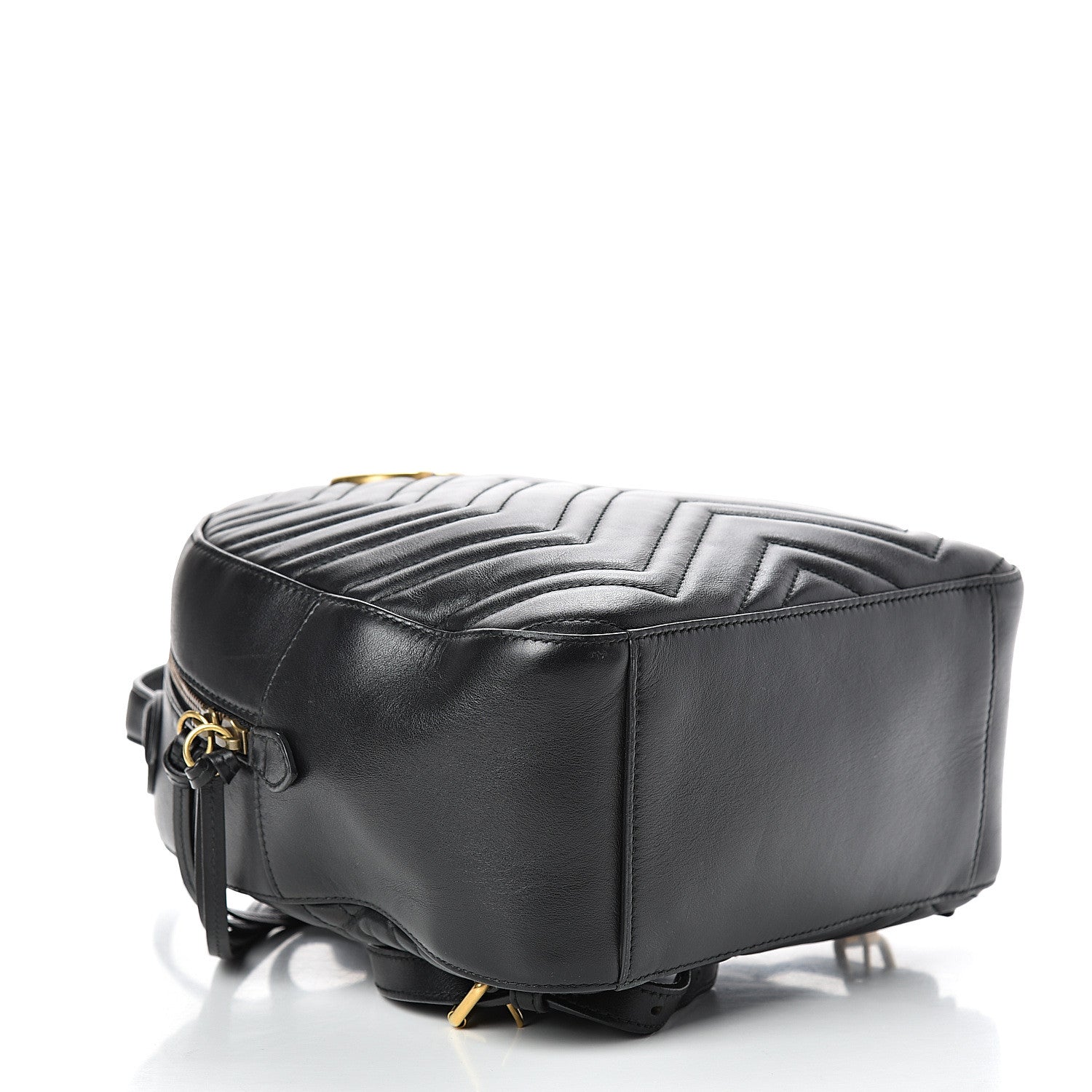 Gucci Calfskin Matelasse GG Marmont Dome Backpack Black 3 of 16