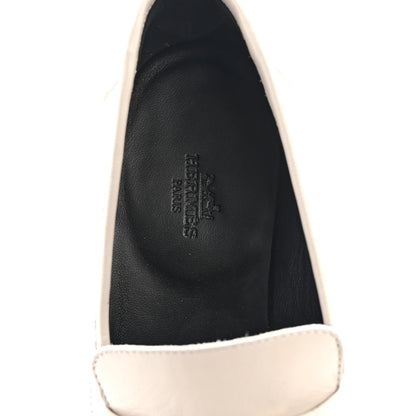 Hermes Goatskin Womens Paris Loafers 38.5 Beige Glaise 7 of 10