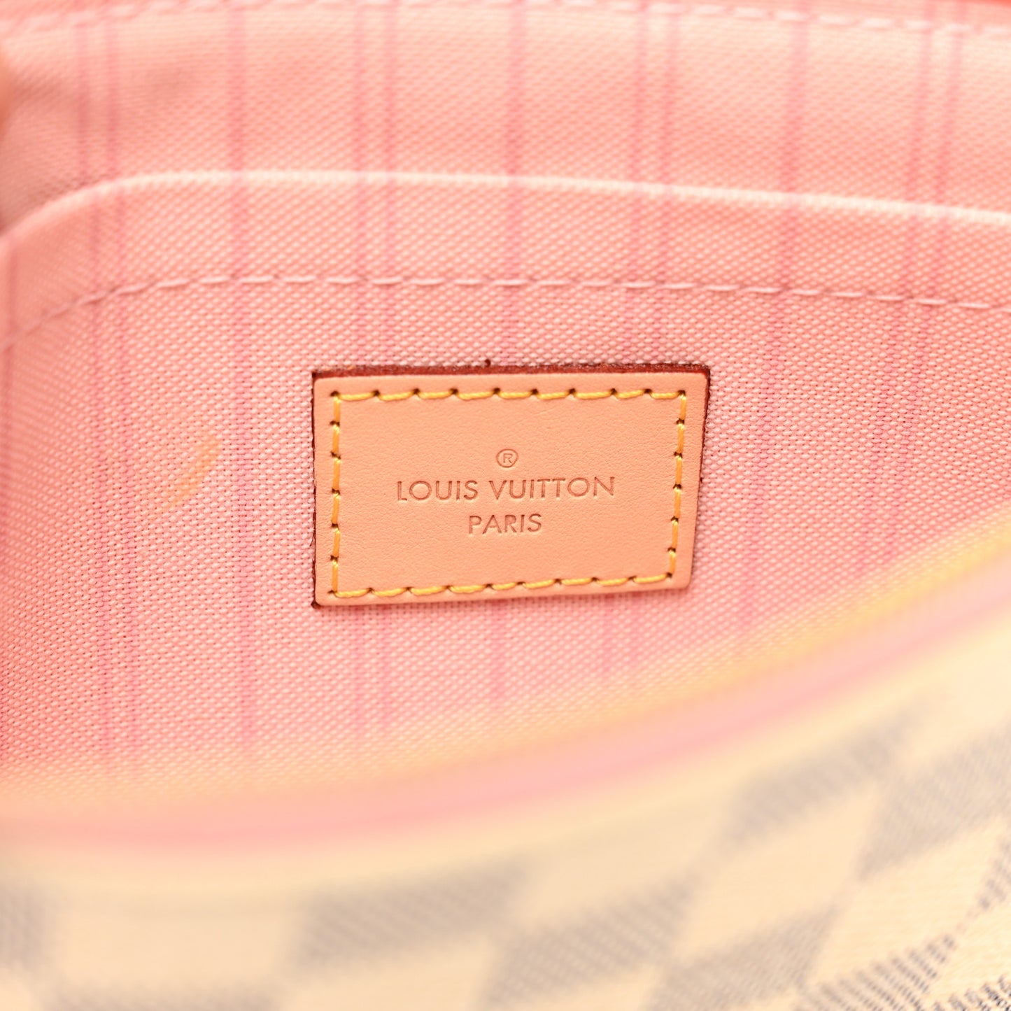 Damier Azur Neverfull MM GM Pochette Rose Ballerine