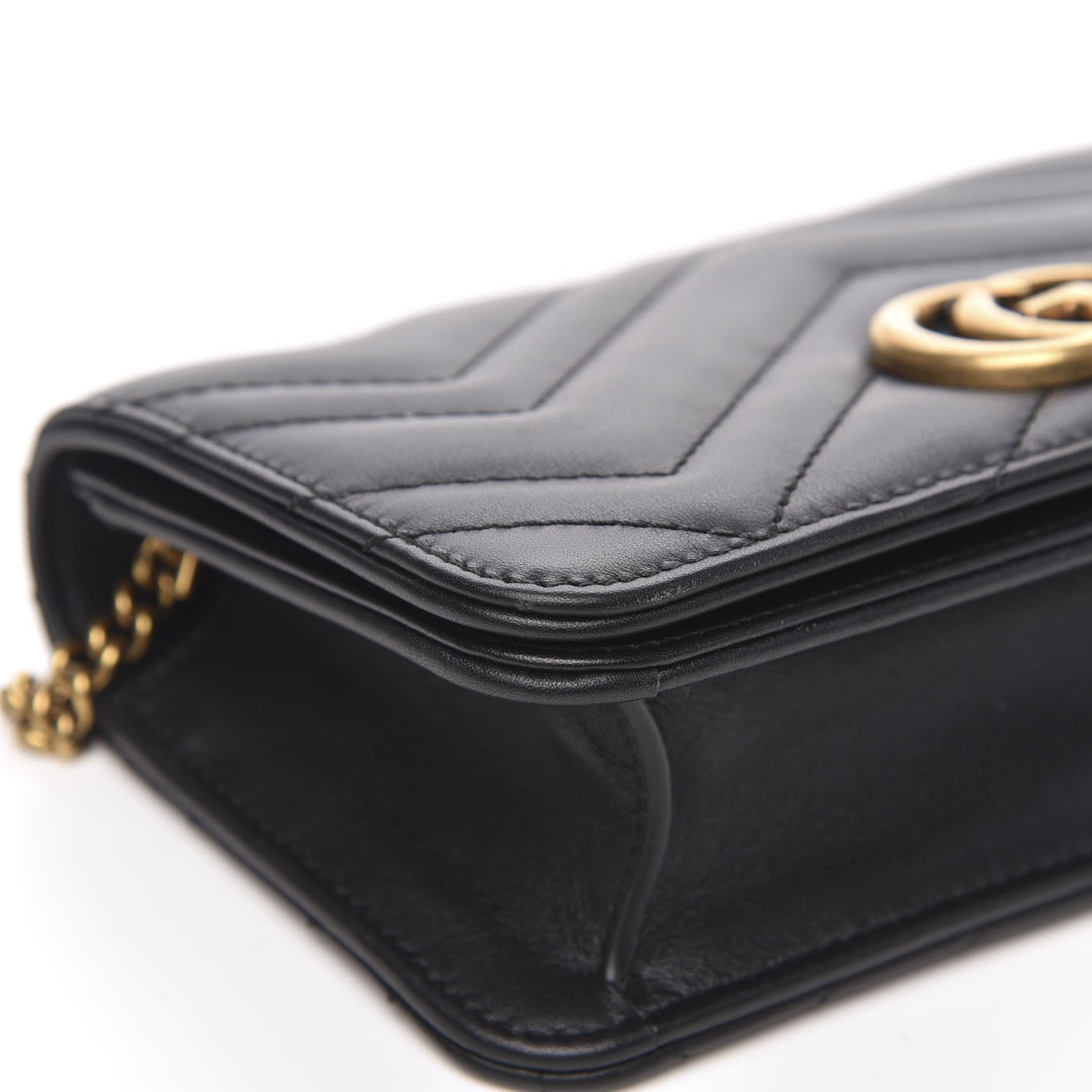 Gucci Calfskin Matelasse GG Marmont Mini Bag Black 11 of 13