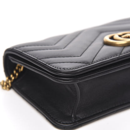 Gucci Calfskin Matelasse GG Marmont Mini Bag Black 11 of 13