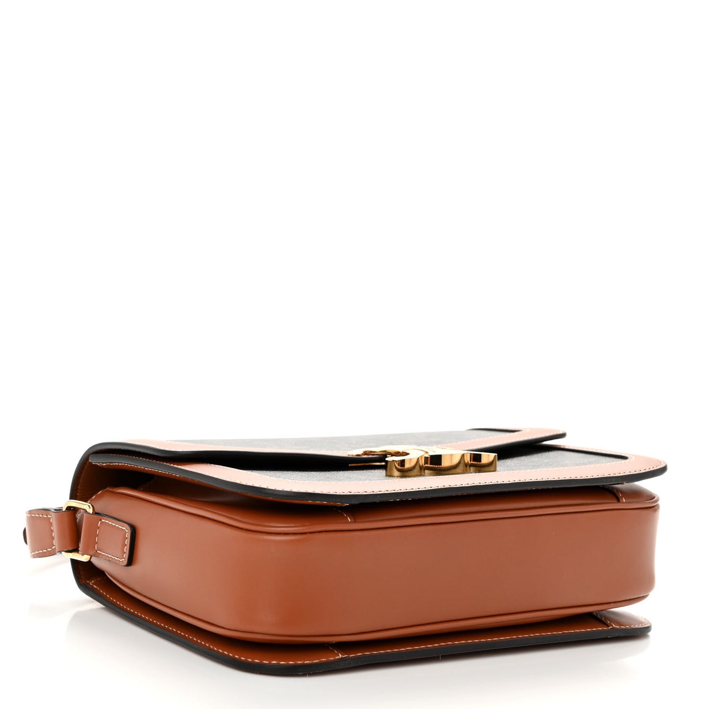 Triomphe Canvas Calfskin Medium Triomphe Bag Tan