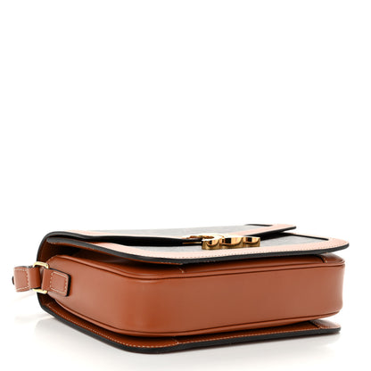Celine Triomphe Canvas Calfskin Medium Triomphe Bag Tan 4 of 9
