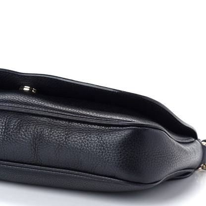 Gucci Pebbled Calfskin Medium Soho Flap Crossbody Black 9 of 11