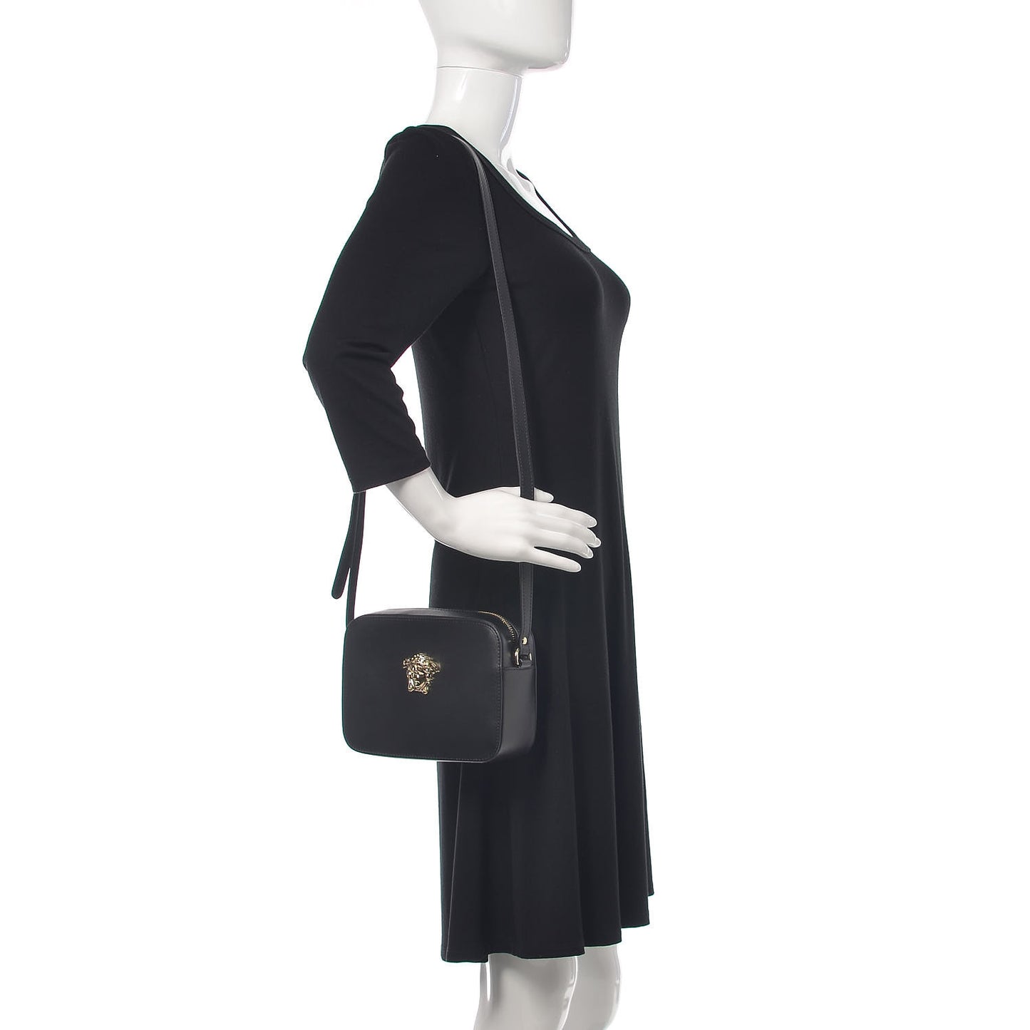 Calfskin Palazzo Camera Bag Black