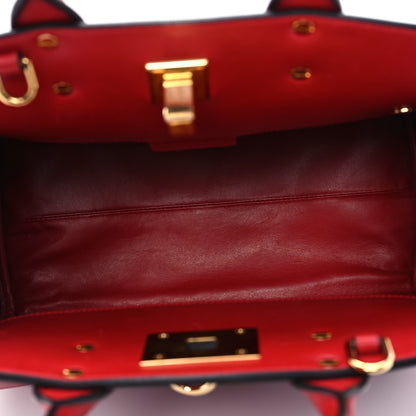 Salvatore Ferragamo Calfskin Medium The Studio Bag Red 5 of 10