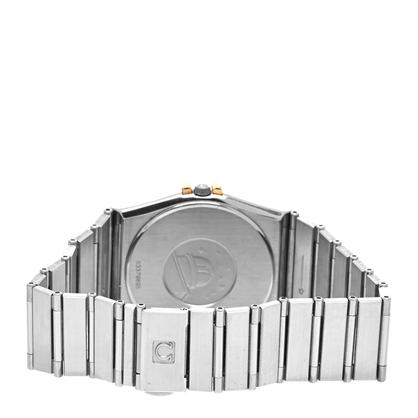 Stainless Steel 18K Yellow Gold 33mm Constellation Quartz Watch Champagne 396.1075