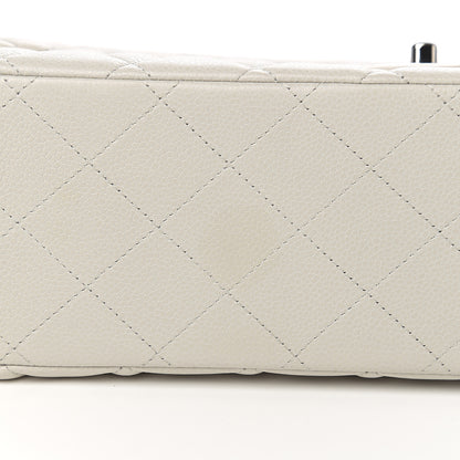 Chanel Calfskin Quilted Maxi Double Flap Light Grey 12 of 13