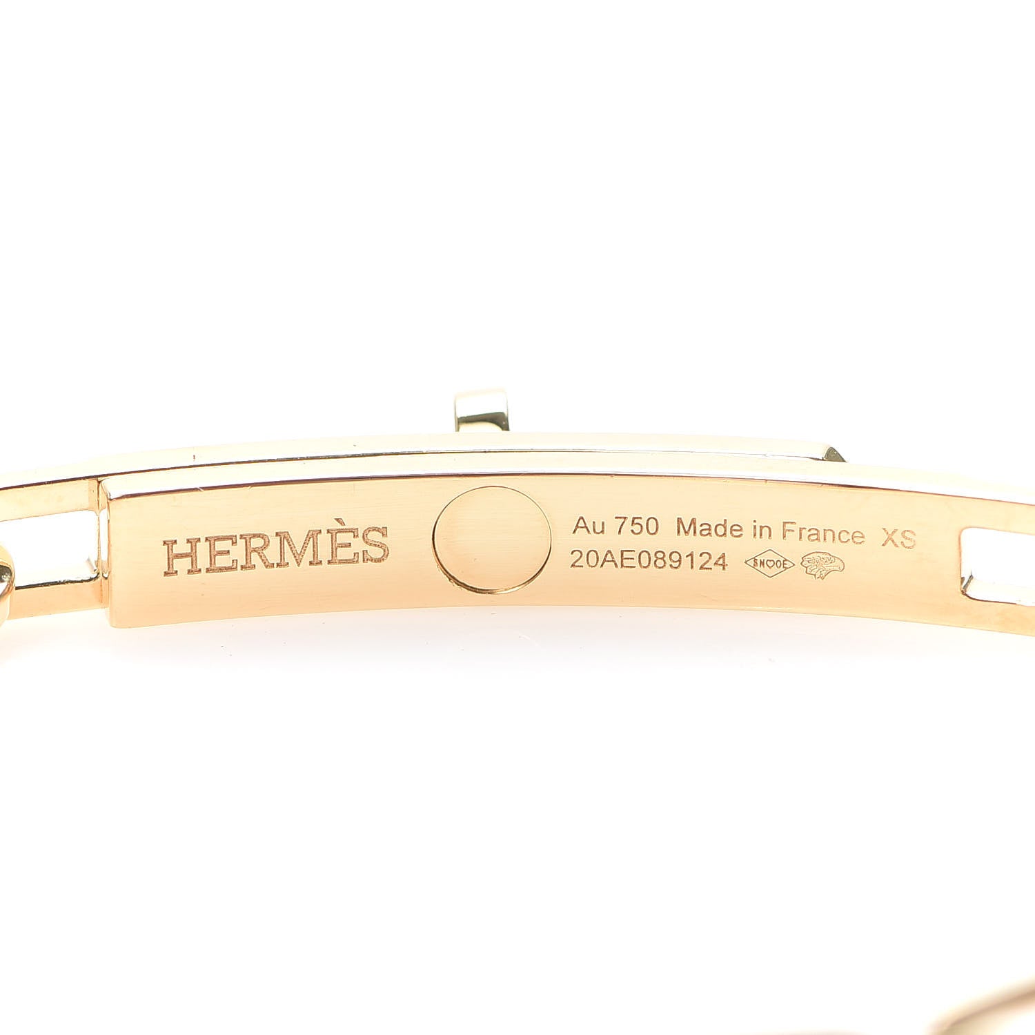 Hermes 18K Yellow Gold Diamond PM Kelly Chaine Bracelet XS 4 of 5
