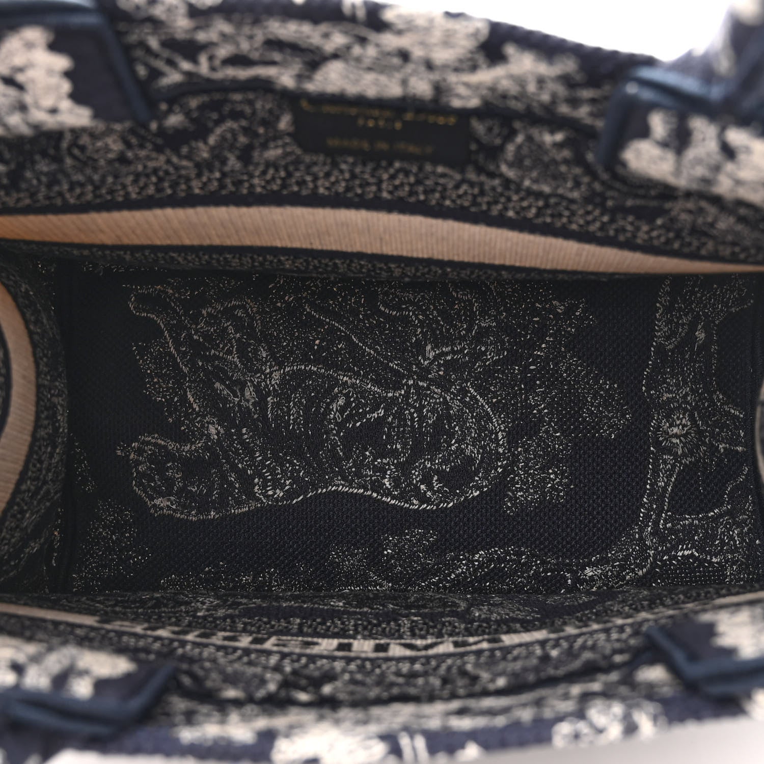 Christian Dior Canvas Embroidered Small Dioriviera Toile De Jouy Book Tote Blue 5 of 12