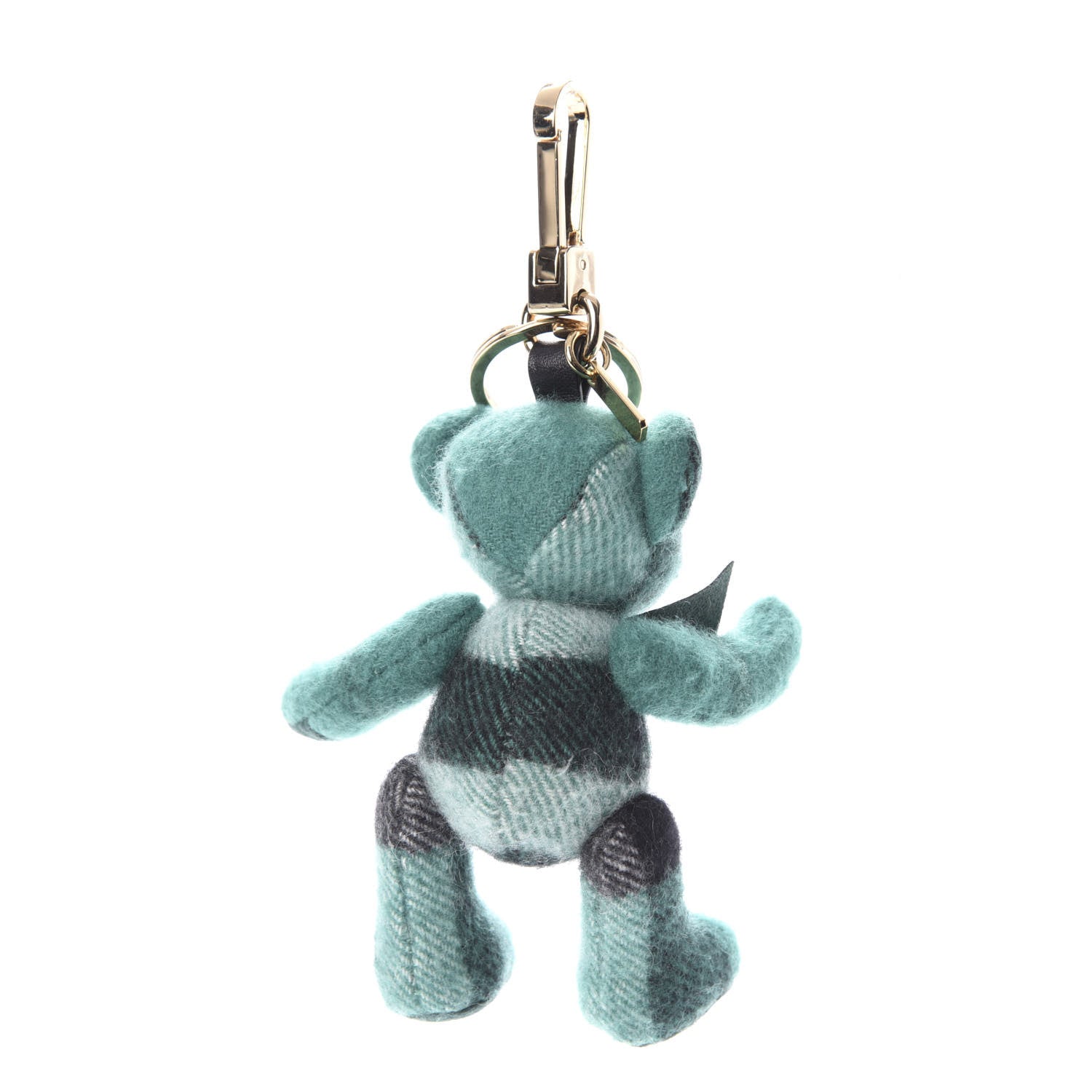 Burberry Cashmere Check Thomas Bear Bag Charm Emerald 3 of 4