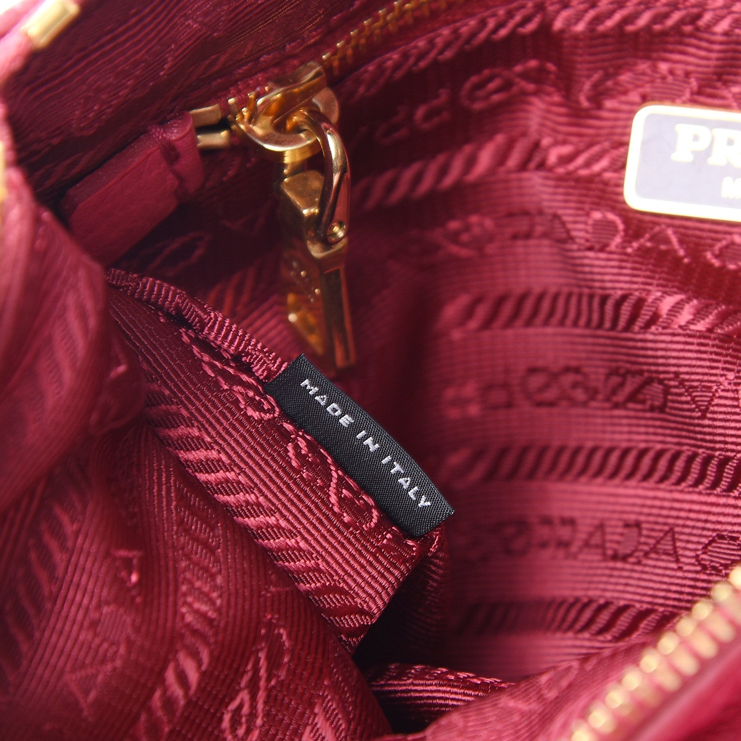 Prada Vitello Daino Pochette Bag Peonia 6 of 10