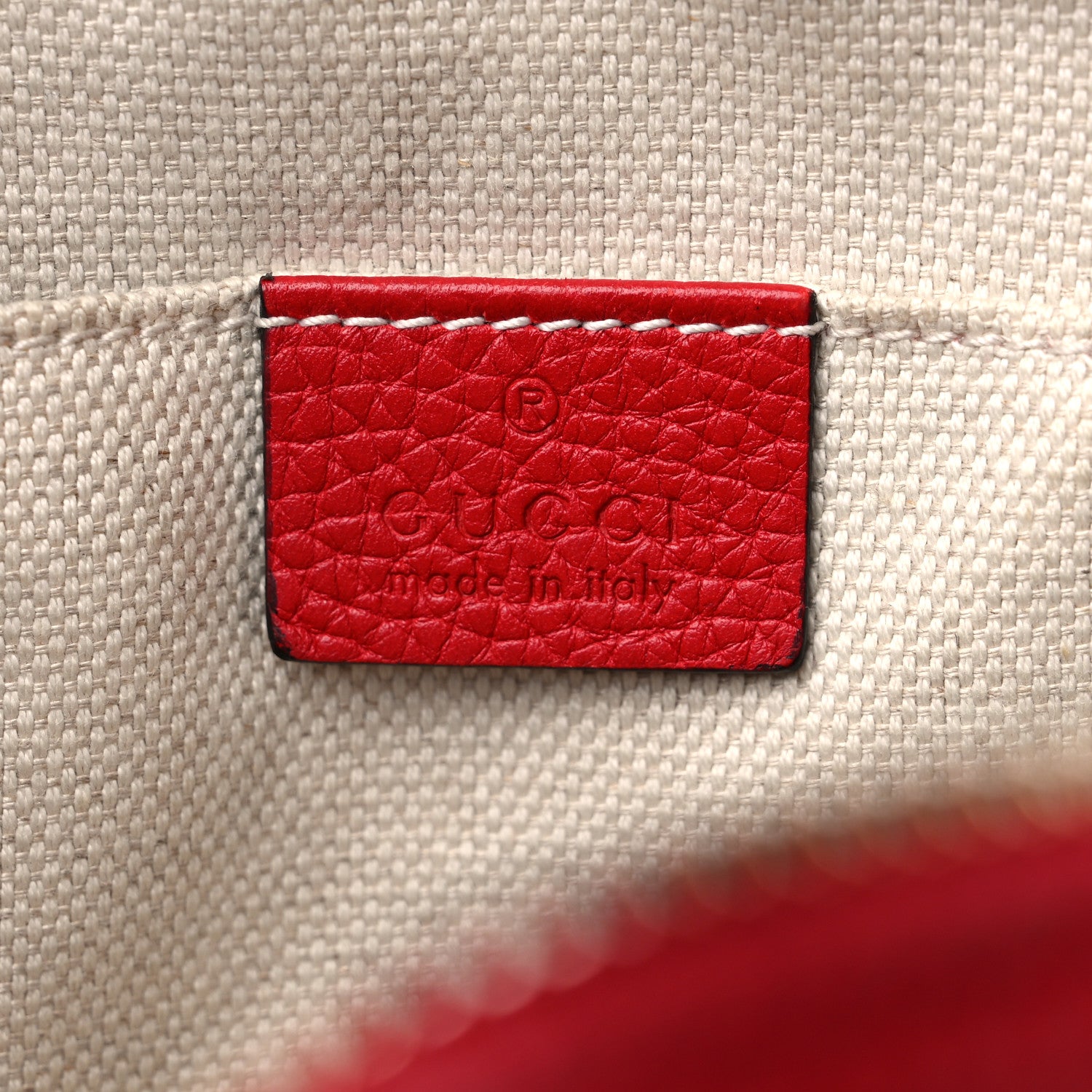 Gucci Pebbled Calfskin Small Soho Disco Bag Tabasco Red 6 of 16