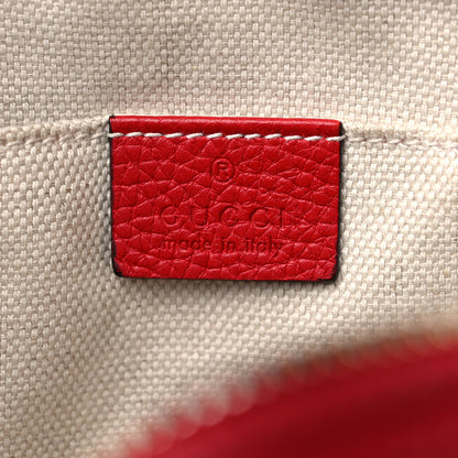 Gucci Pebbled Calfskin Small Soho Disco Bag Tabasco Red 6 of 16