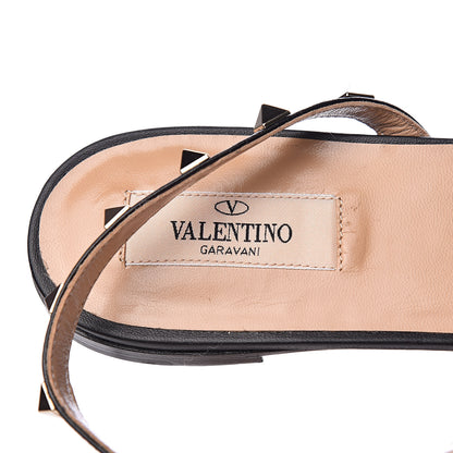 Valentino Garavani Suede Rockstud Slingback Flats 41 Black 6 of 9