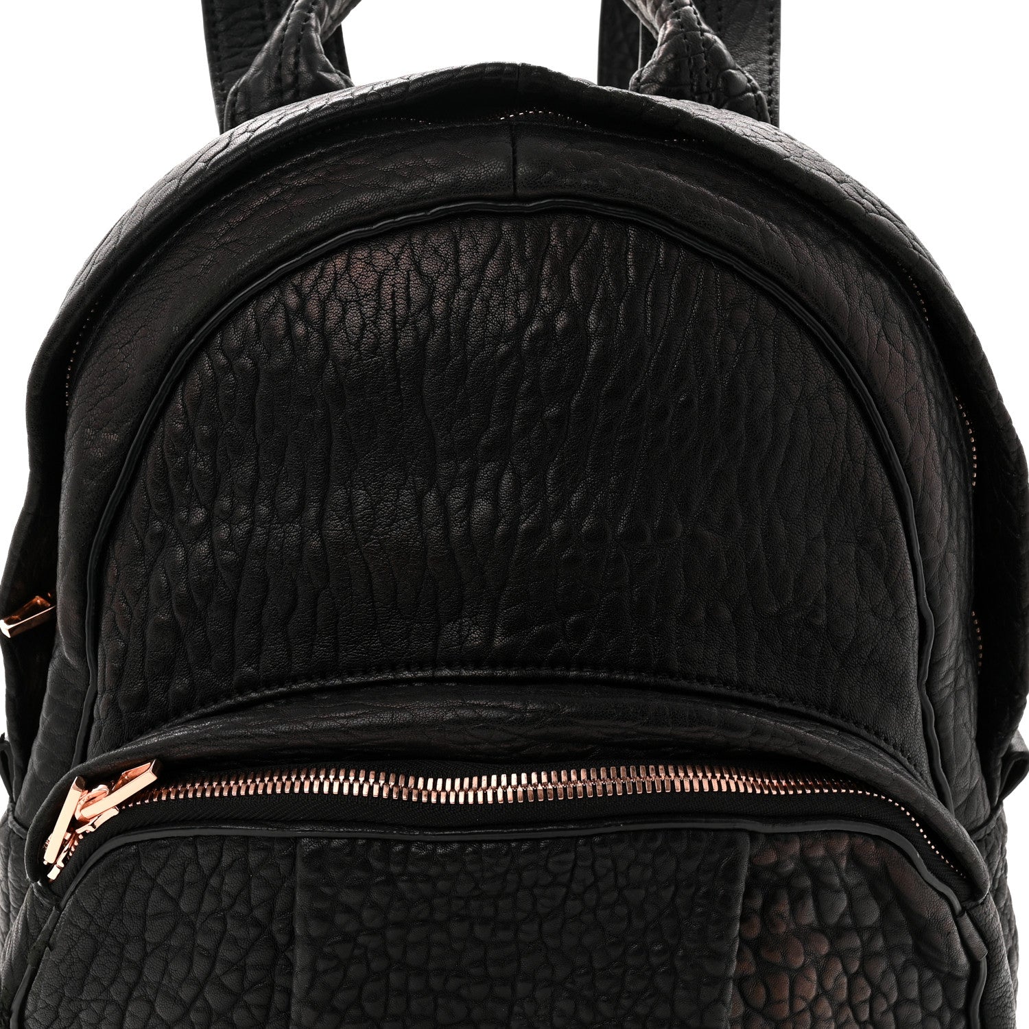 Alexander Wang Pebbled Lambskin Dumbo Backpack Black Rose Gold