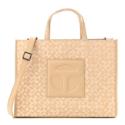 Telfar Monogram Jacquard Medium Shopping Bag Cream 1 of 9