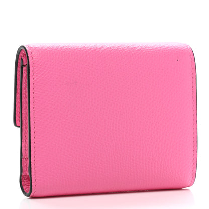 Valentino Garavani Grainy Calfskin VSling Compact Wallet Feminine Pink 3 of 9