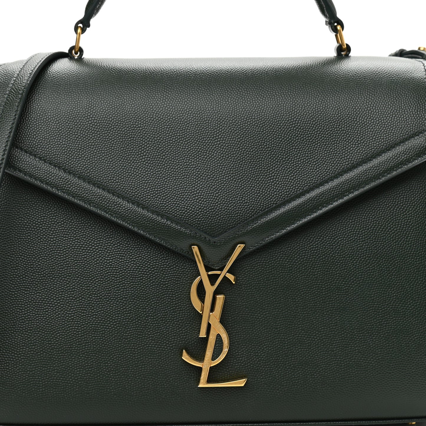 Grain de Poudre Medium Classic Monogram Cassandra Top Handle Dark Green