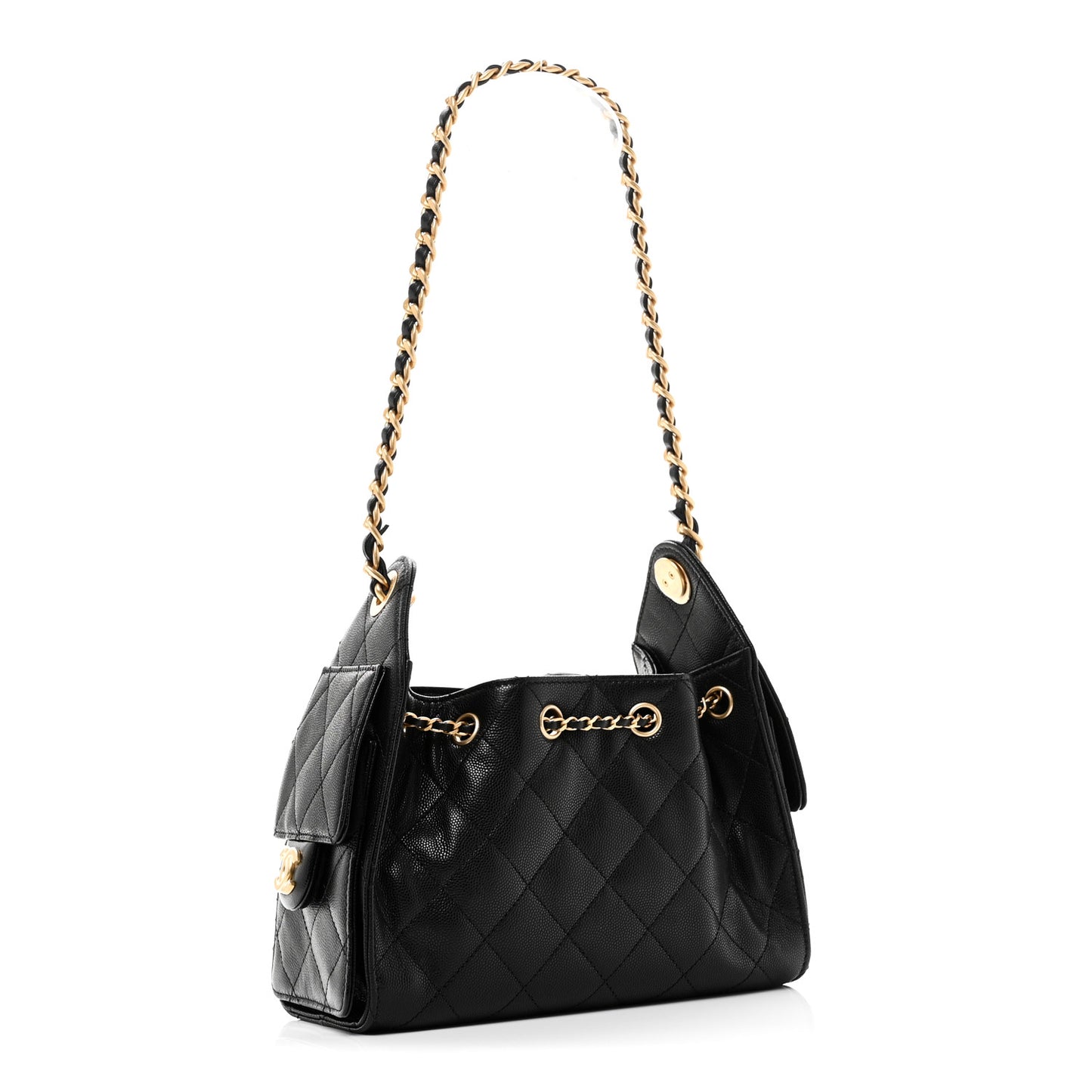 Caviar Quilted Mini Chanel 25 Handbag Black