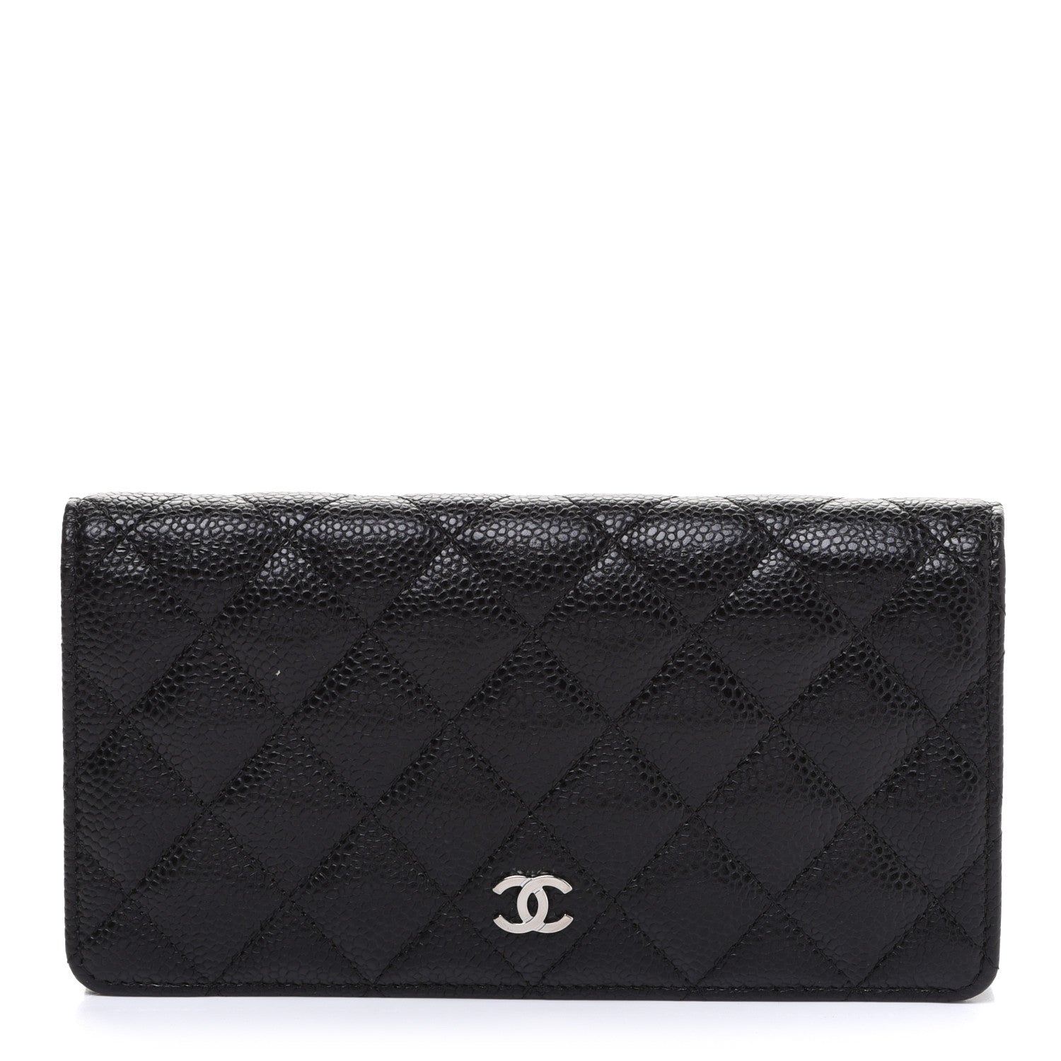 Chanel Caviar Quilted Yen Wallet Black 1 of 11