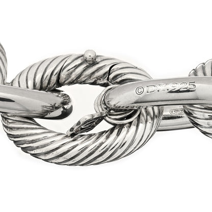 David Yurman Sterling Silver 22mm Oval Link Bracelet 3 of 3
