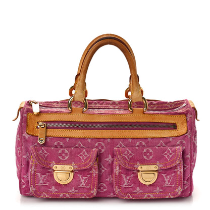 Louis Vuitton Monogram Denim Neo Speedy Fuchsia 1 of 11