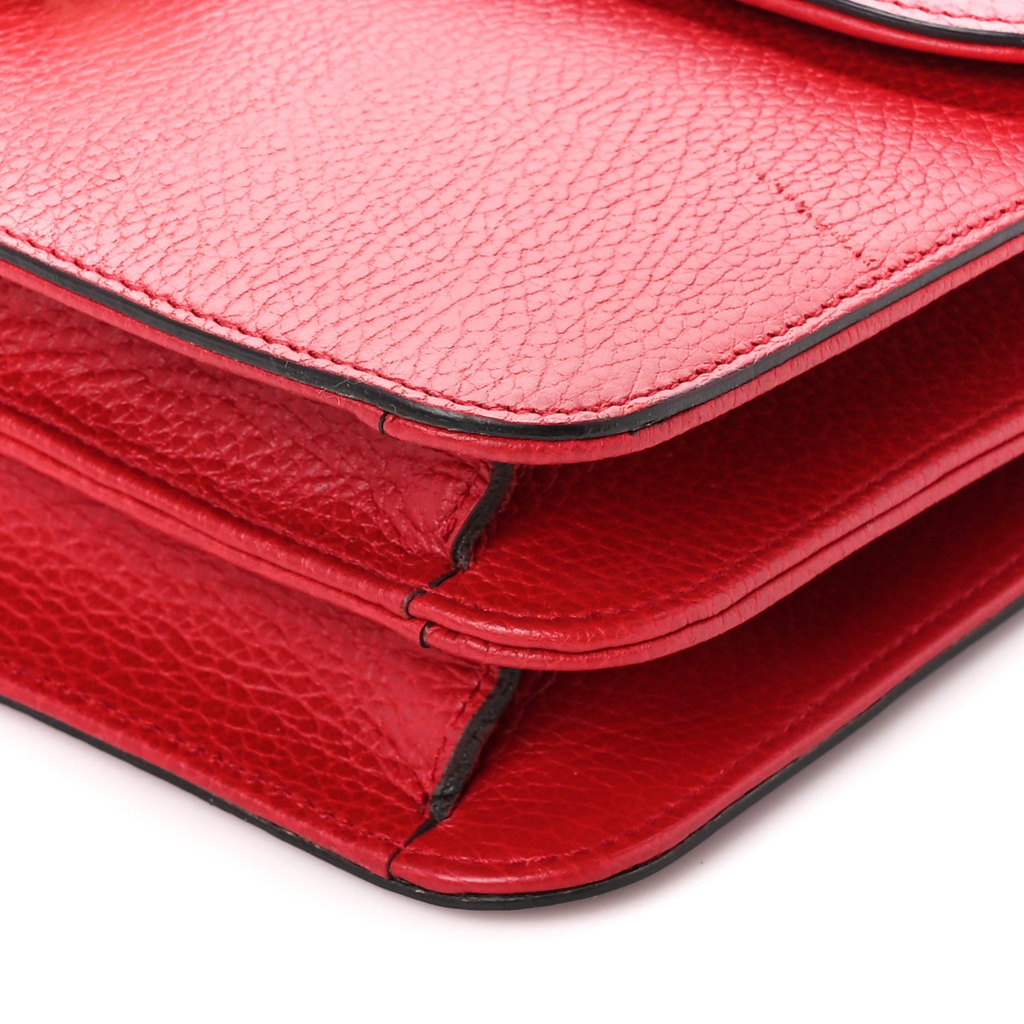 Dollar Calfskin Interlocking G Shoulder Bag Red
