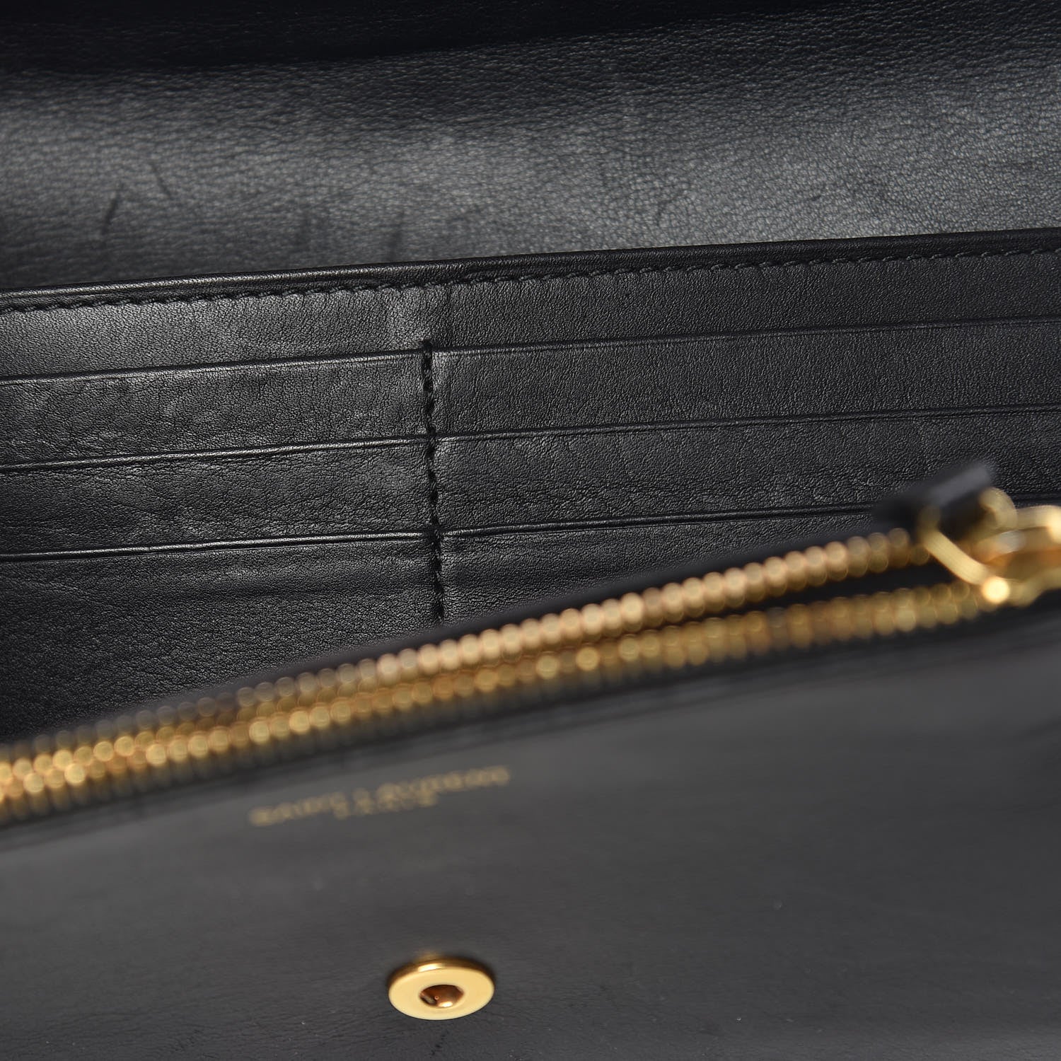 Saint Laurent Calfskin Classic Y Ligne Clutch Black 12 of 13