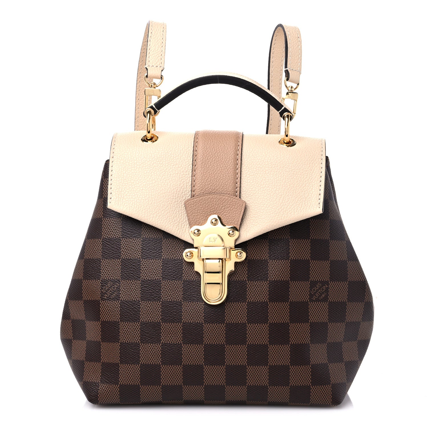 Louis Vuitton Damier Ebene Clapton Backpack Creme 1 of 8
