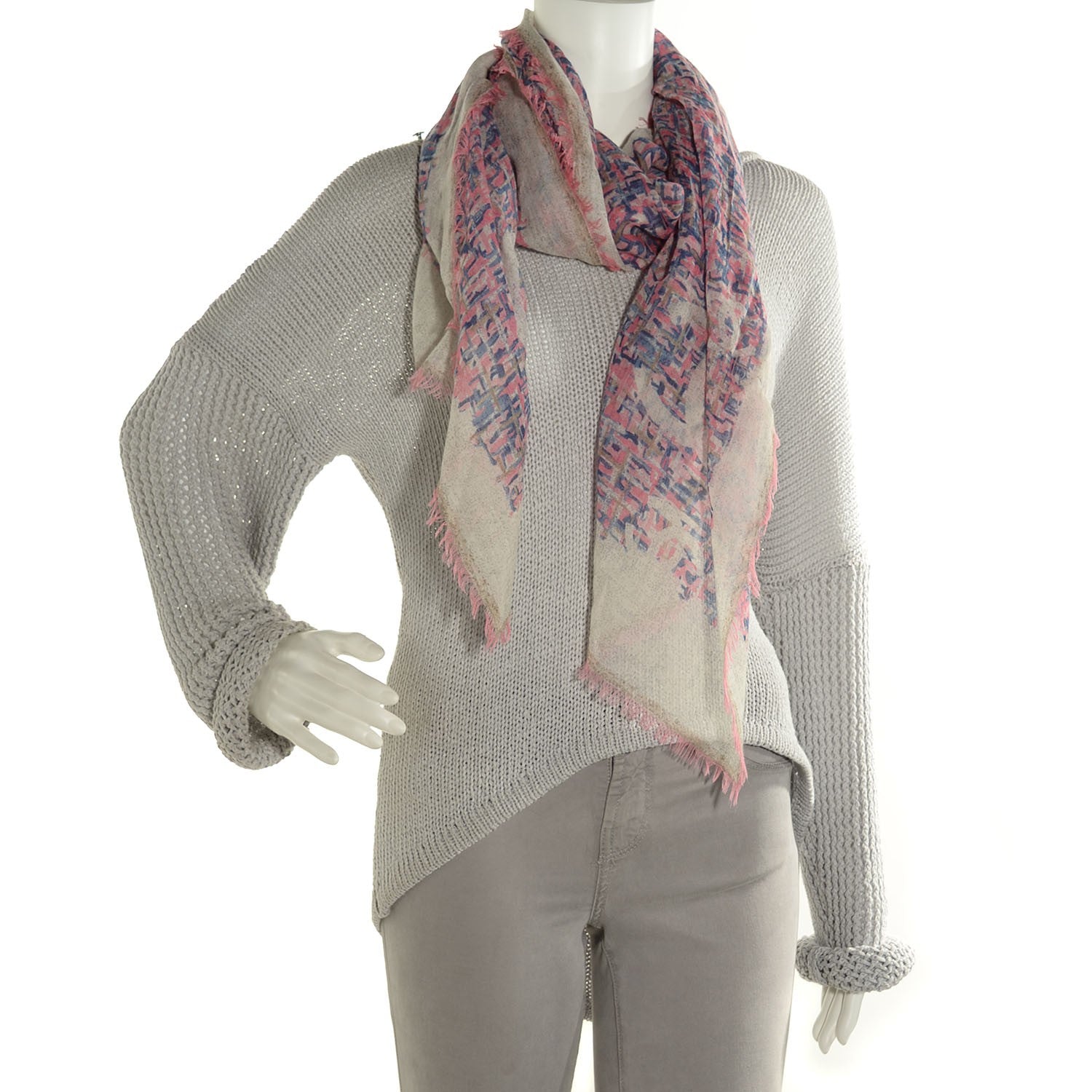 Chanel Cashmere Silk CC Scarf 2 of 6