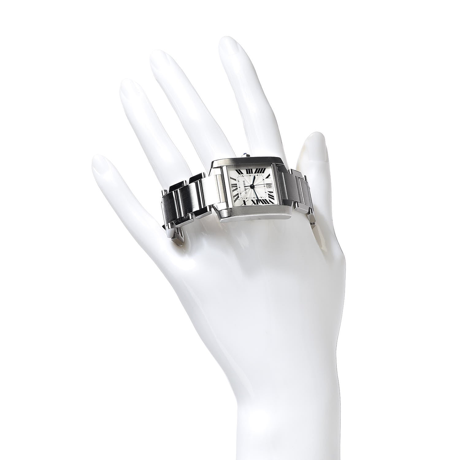 Cartier Stainless Steel 28mm Tank Francaise Automatic Watch 2 of 9