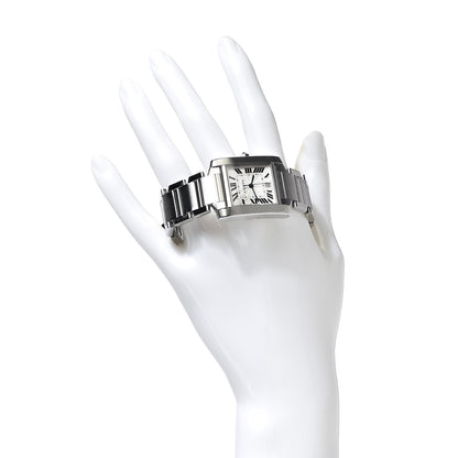 Cartier Stainless Steel 28mm Tank Francaise Automatic Watch 2 of 9