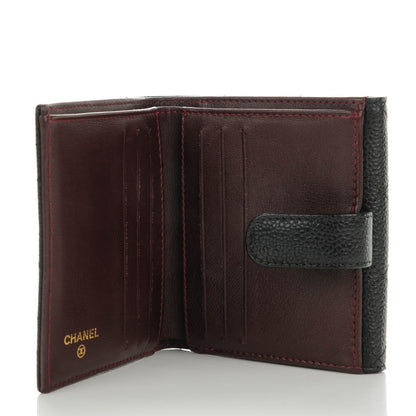 Chanel Caviar Quilted Compact French Flap Wallet Black 5 of 8