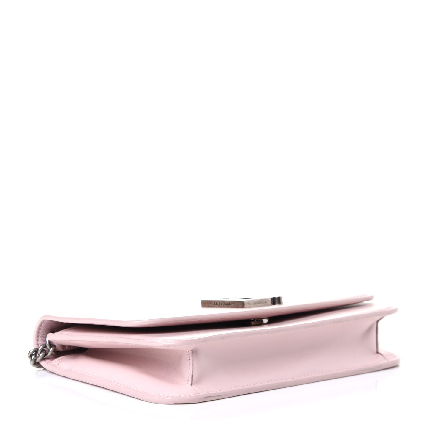 Smooth Calfskin B Wallet on Chain Light Rose