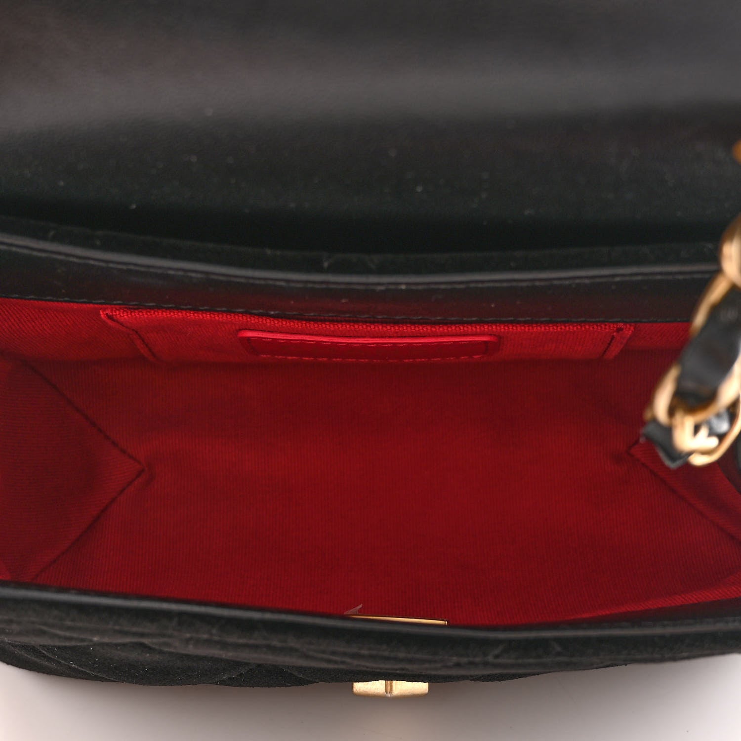 Chanel Velvet Strass Diamond Lock Flap Black 5 of 10
