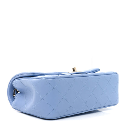 Chanel Lambskin Quilted Mini Rectangular Flap Light Blue 4 of 11