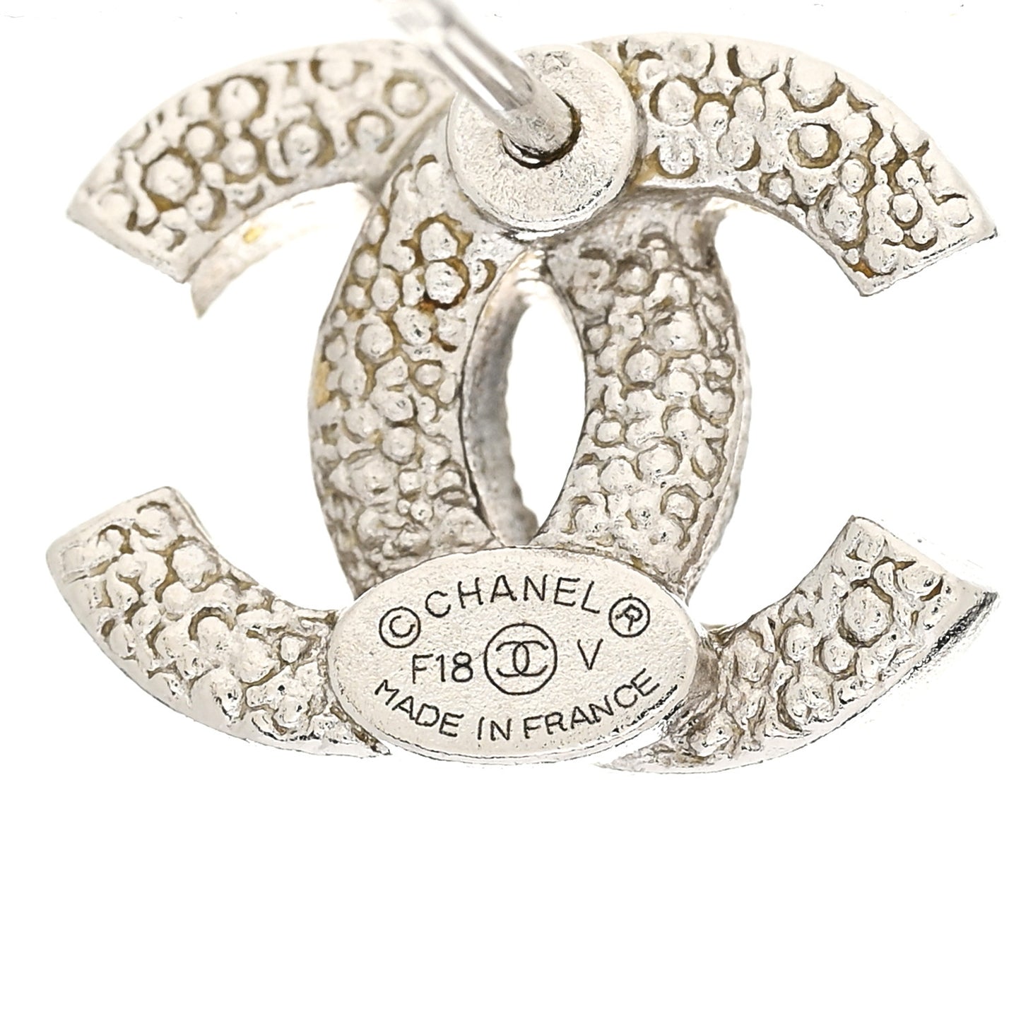 Crystal CC Earrings Silver