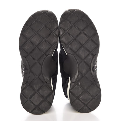 Chanel Stretch Fabric CC Sneakers 36 Black 5 of 8