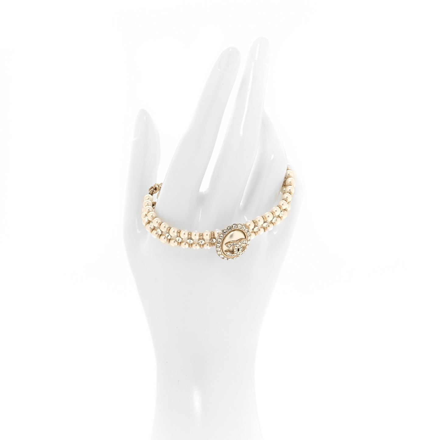 Pearl CC Bracelet Gold