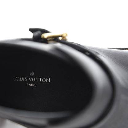Louis Vuitton Calfskin Monogram Flat Boots 37.5 Black 6 of 9