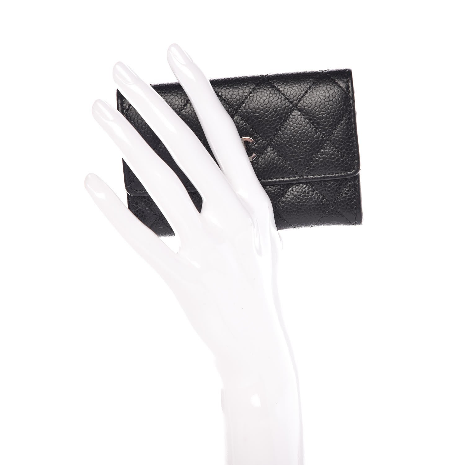 Chanel Caviar Quilted Flap Card Holder Black 2 of 9
